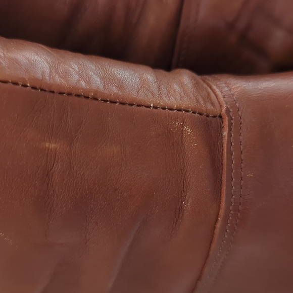 Vintage 70's 80's Tall Cognac Brown Heeled Boots - Picture 7 of 14